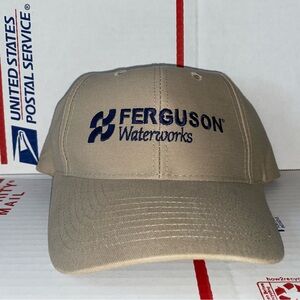Ferguson WATER Works WaterWorks Mohrs Brand Baseball cap vtg Dad hat Work job US